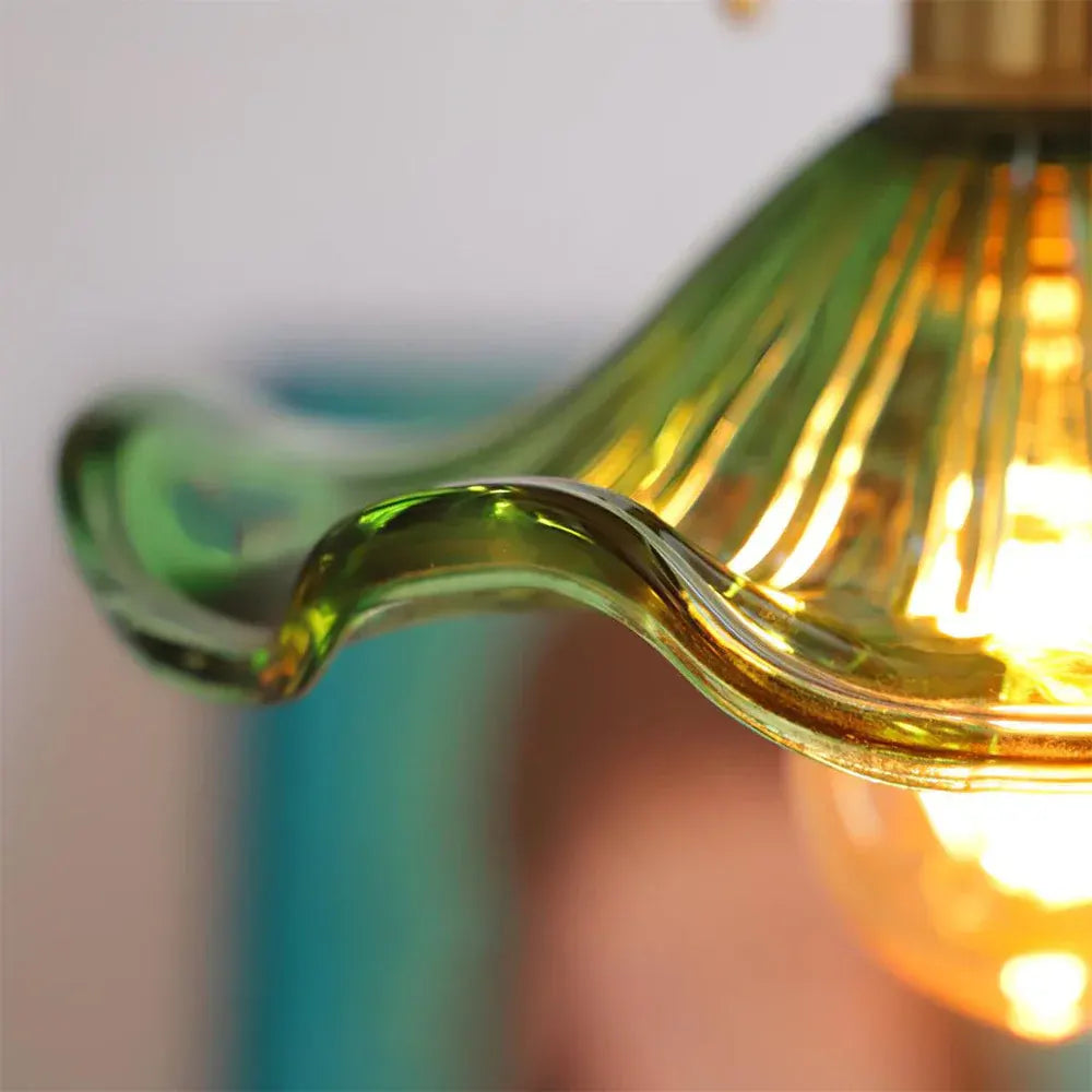 Elegant Flower Glass LED Pendant Light for Stylish Room Illumination