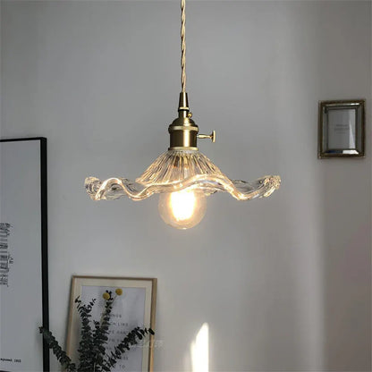 Elegant Flower Glass LED Pendant Light for Stylish Room Illumination