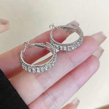 Elegant Gold Crystal Hoop Earrings – Mother's Day Jewelry Gift
