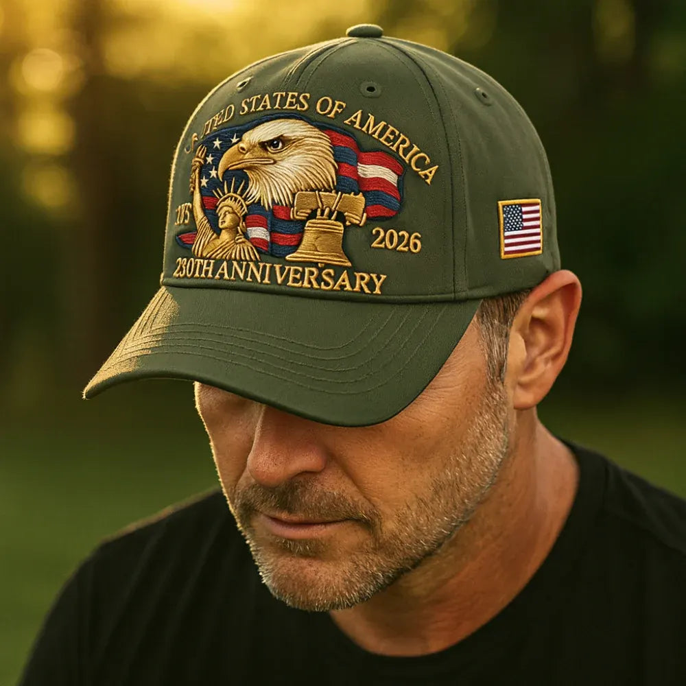 Embroidered Eagle Veterans Baseball Cap for Men