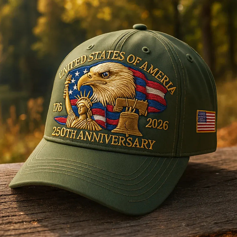 Embroidered Eagle Veterans Baseball Cap for Men