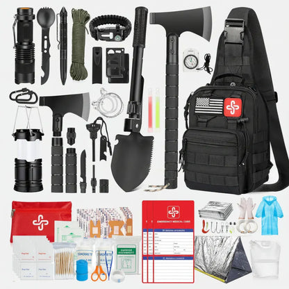 Emergency Survival Kit with First Aid Tools for Disaster Preparedness