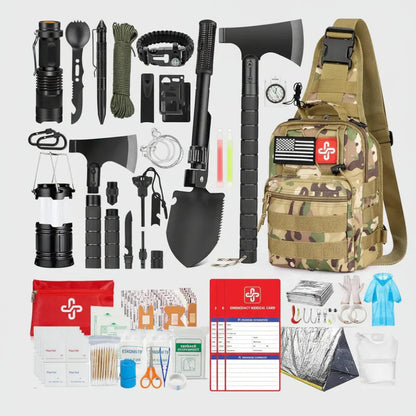 Emergency Survival Kit with First Aid Tools for Disaster Preparedness