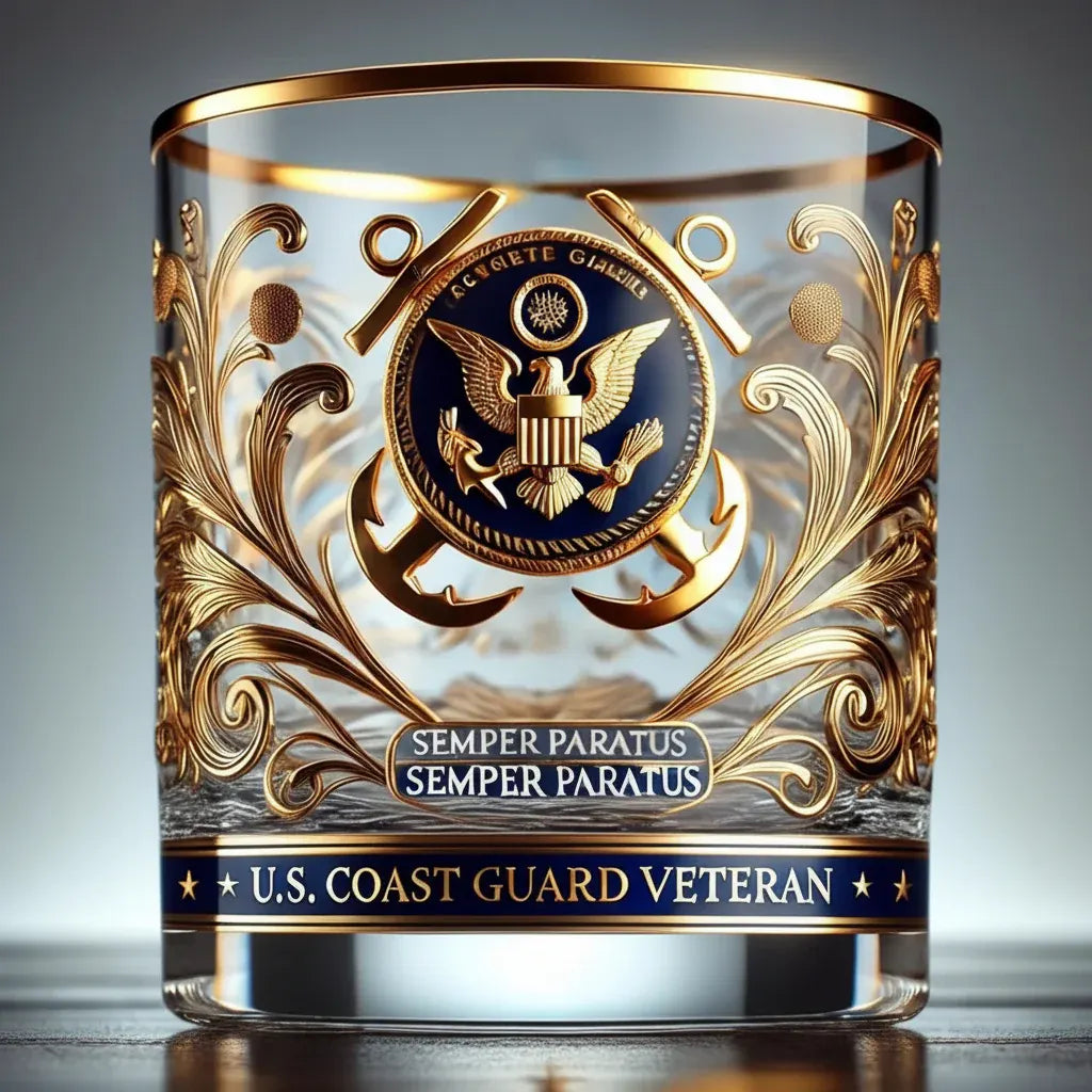 Engraved Veteran Memorial Glass Tribute Decor
