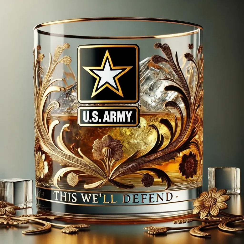 Engraved Veteran Memorial Glass Tribute Decor
