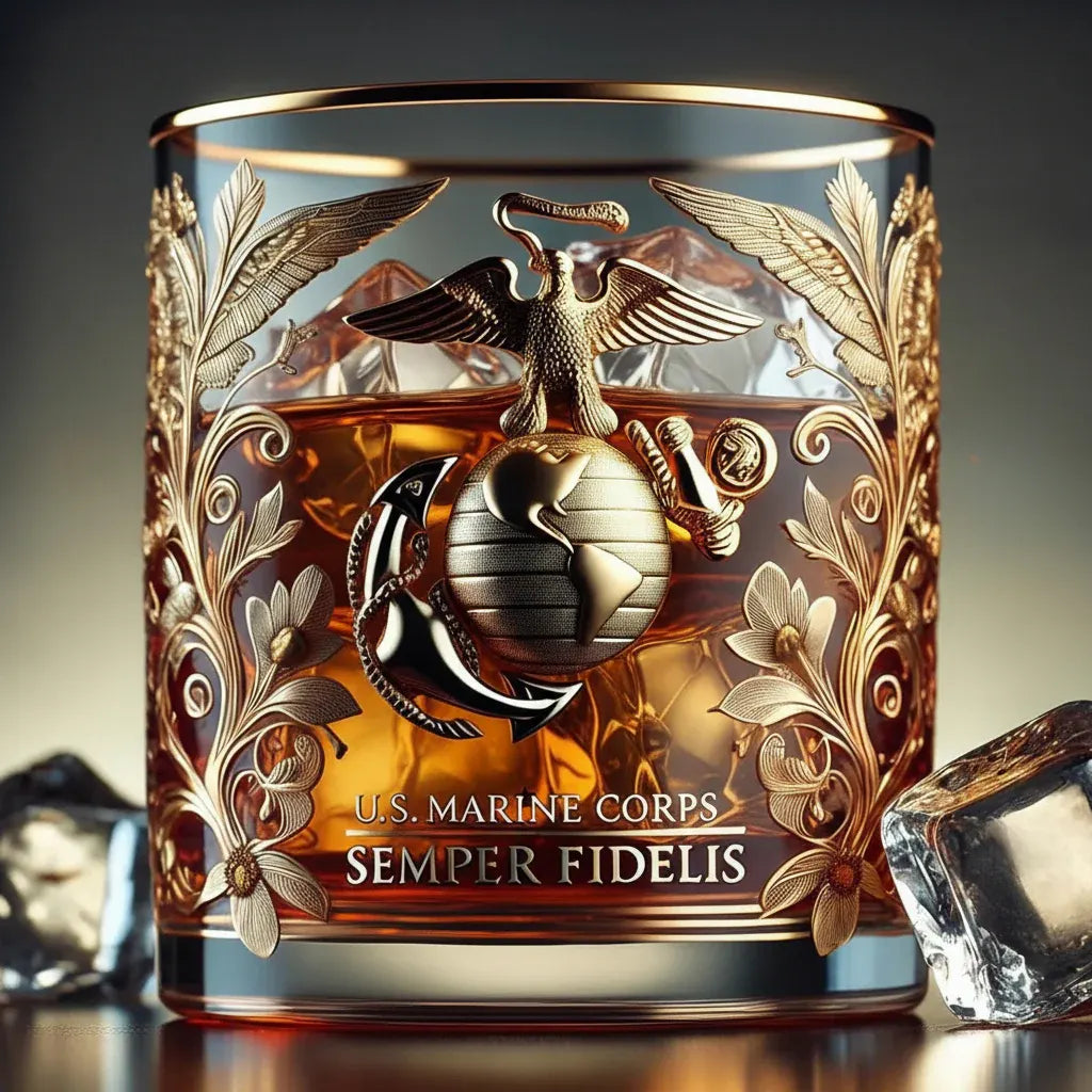 Engraved Veteran Memorial Glass Tribute Decor