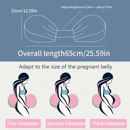 Ergonomic Pregnancy Pillow with Adjustable Support for Side and Stomach Sleepers