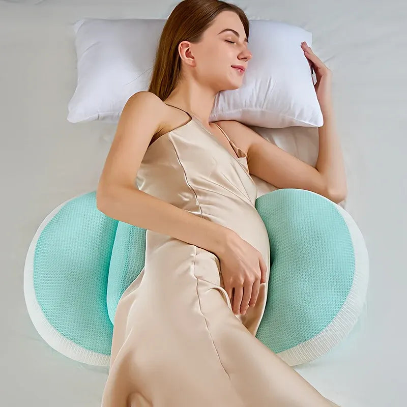 Ergonomic Pregnancy Pillow with Adjustable Support for Side and Stomach Sleepers