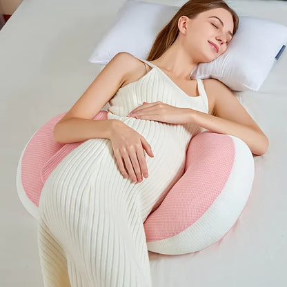 Ergonomic Pregnancy Pillow with Adjustable Support for Side and Stomach Sleepers