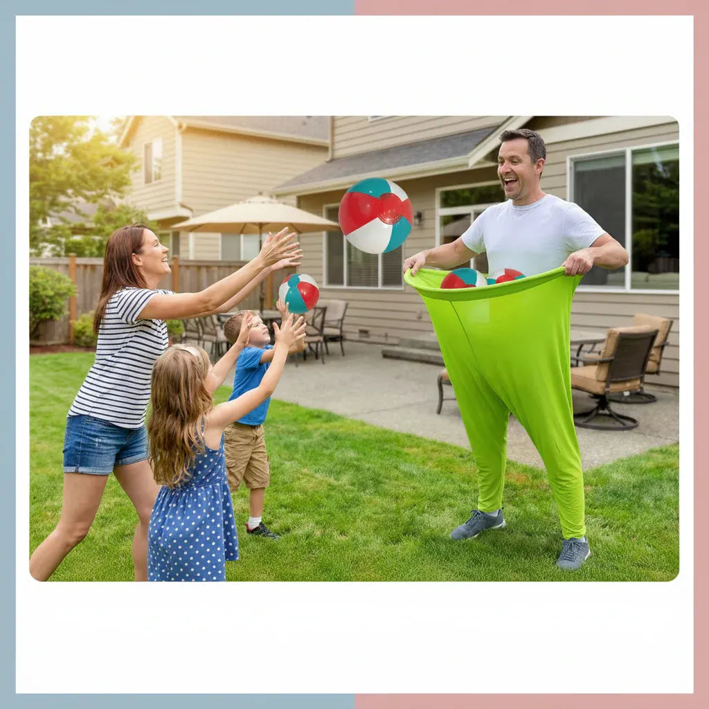 Family Fun Ball Catching Pants Set for Kids Outdoor Play