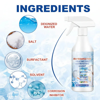 Fast-Acting Frost Remover Spray for Refrigerator Ice Melting & Defrosting