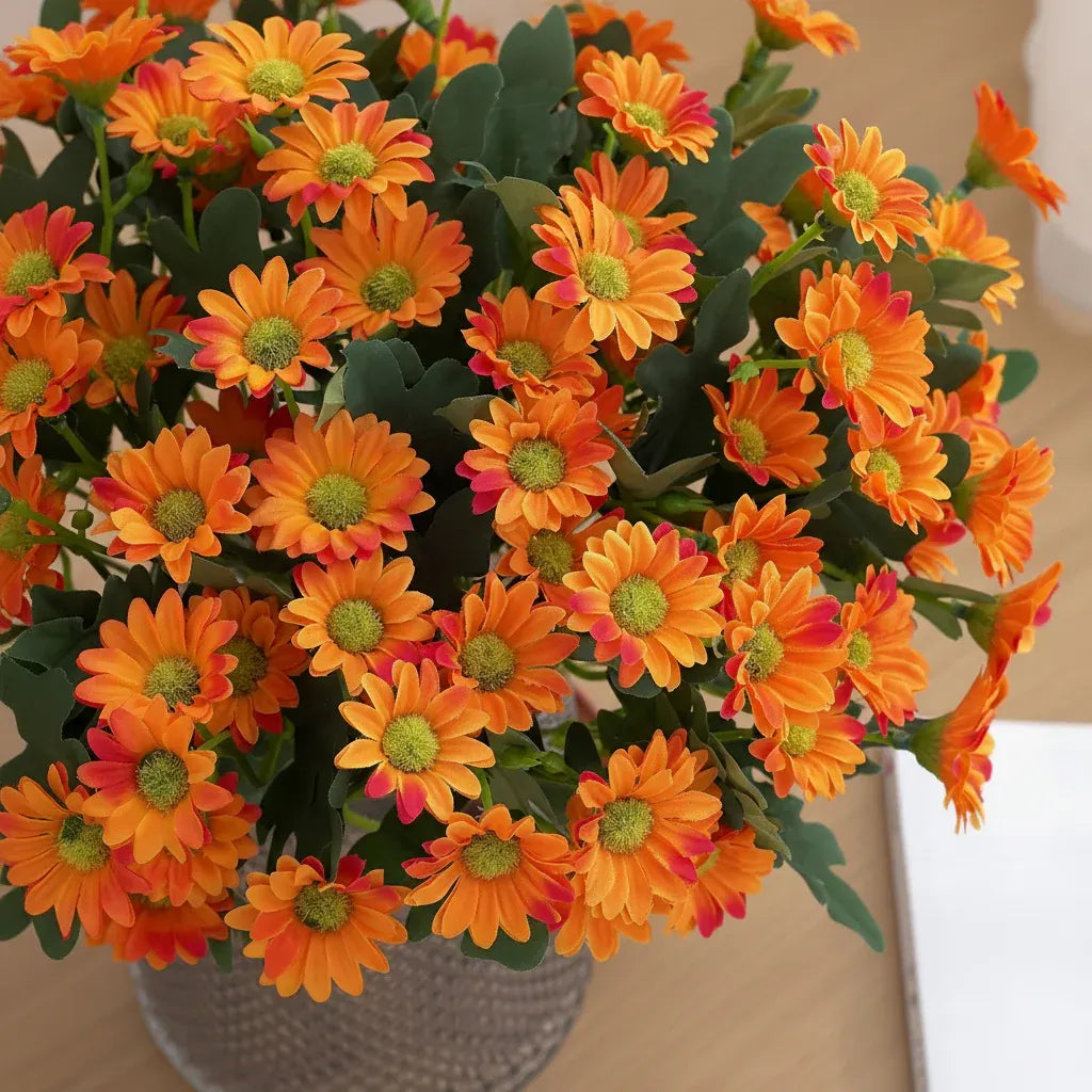 Faux Daisy Bouquet Table Centerpiece for Mother's Day Decor
