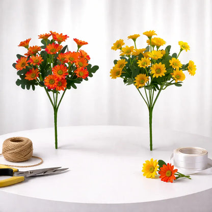 Faux Daisy Flower Arrangement – Tabletop Home Decor Mother's Day Gift