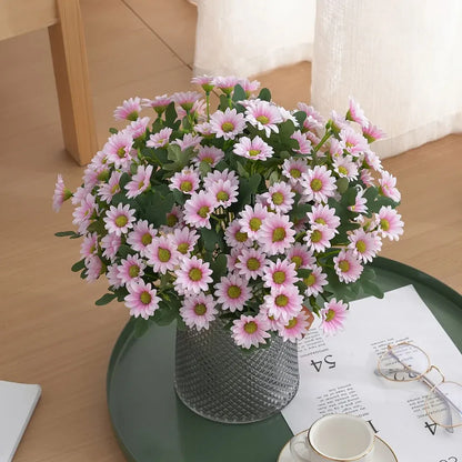 Faux Daisy Flower Arrangement – Tabletop Home Decor Mother's Day Gift