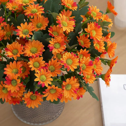 Faux Daisy Flower Arrangement – Tabletop Home Decor Mother's Day Gift