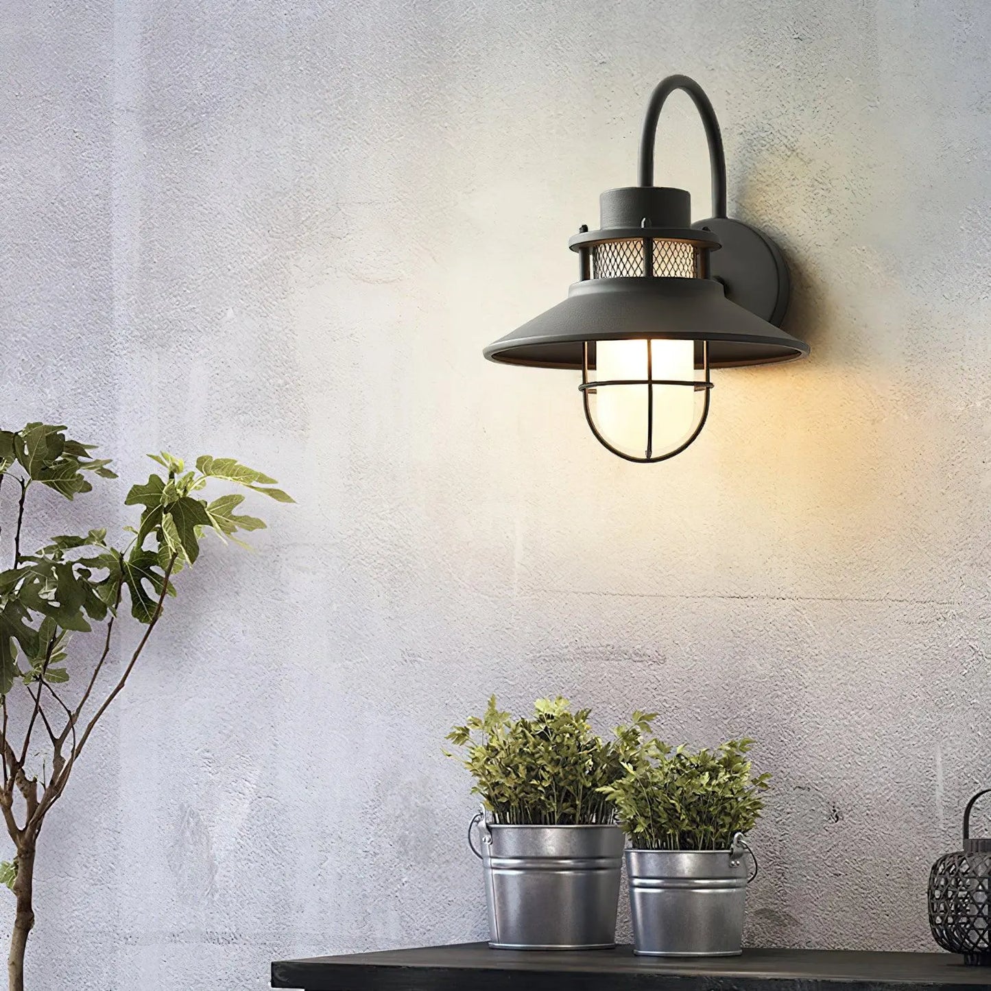 Felix Industrial Outdoor Wall Sconce | Waterproof Exterior Light Fixture