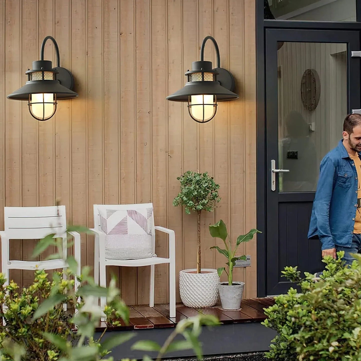 Felix Industrial Outdoor Wall Sconce | Waterproof Exterior Light Fixture