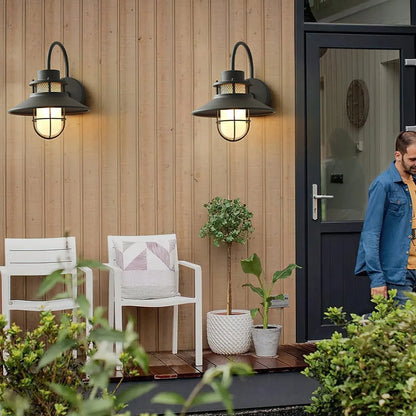Felix Industrial Outdoor Wall Sconce | Waterproof Exterior Light Fixture