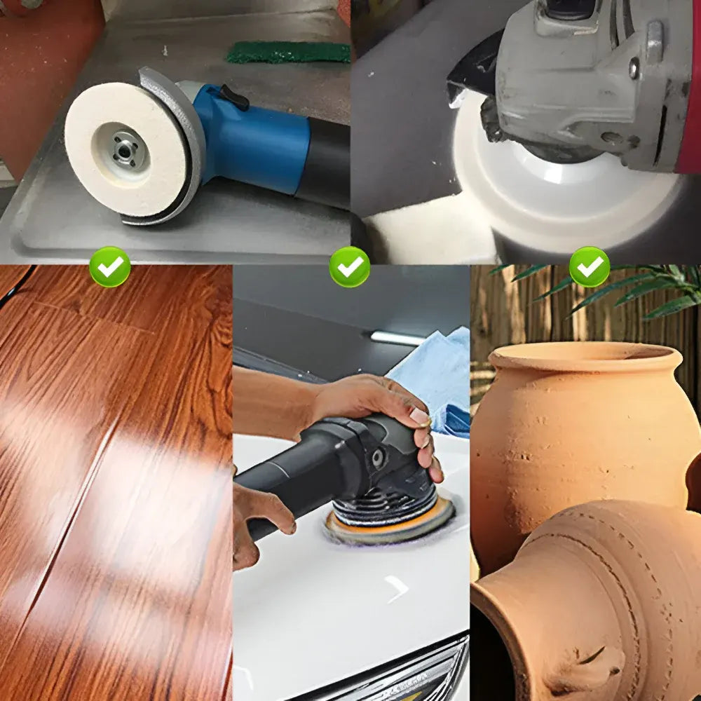 Felt Buffing Disc Set for Grinder Surface Polishing Pads