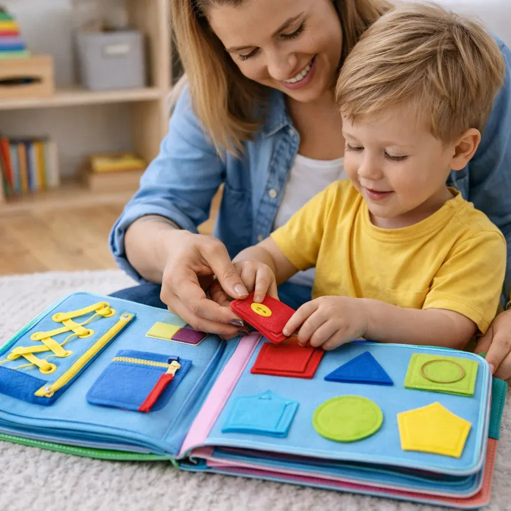 Felt Busy Book Montessori Early Learning Activity Toy for Toddlers
