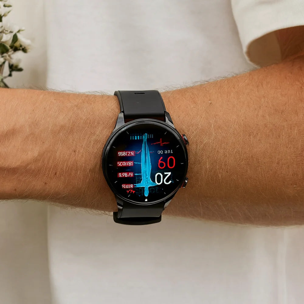 Fitness ECG Smartwatch with Health Tracking Design