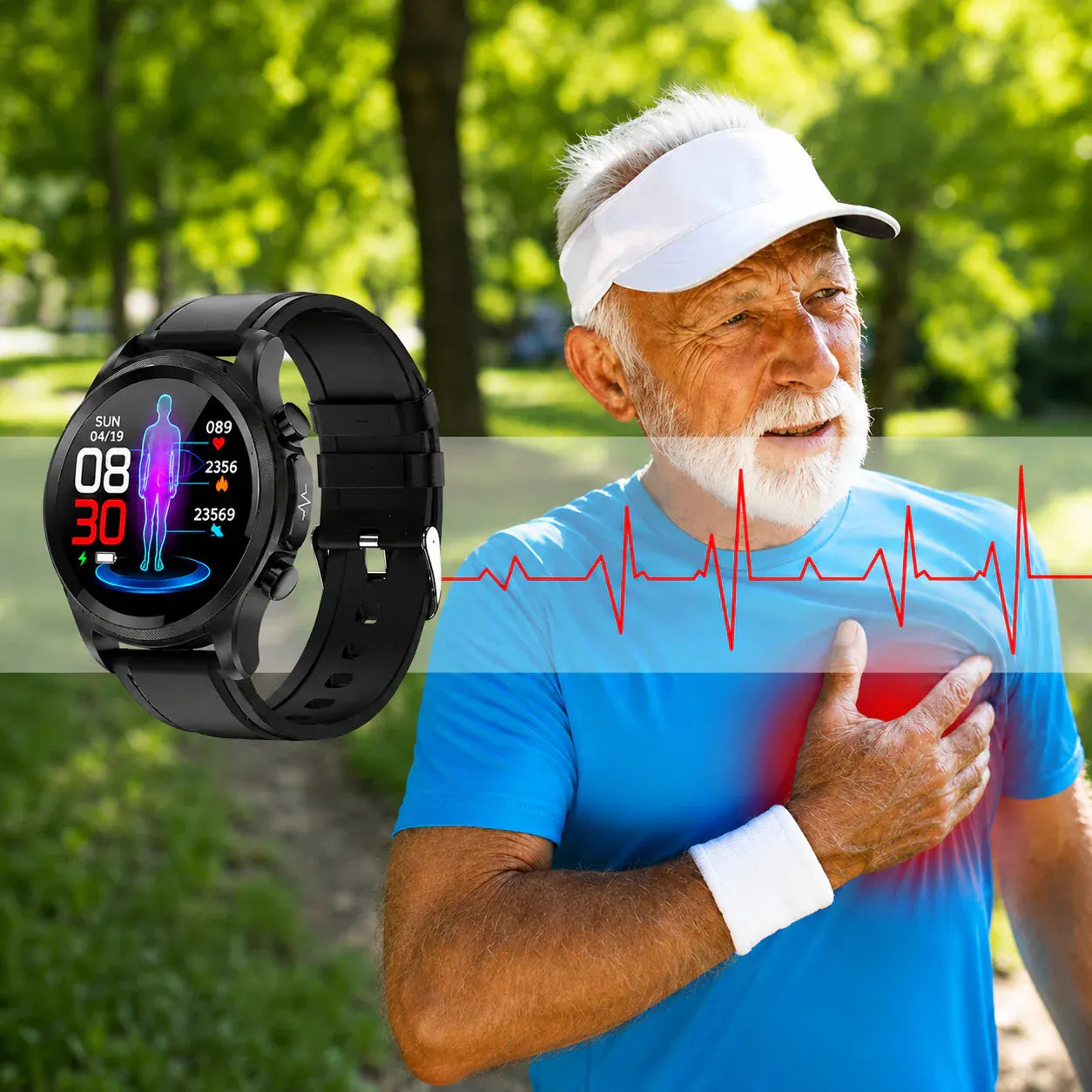 Fitness Smartwatch with Heart Rate Monitor