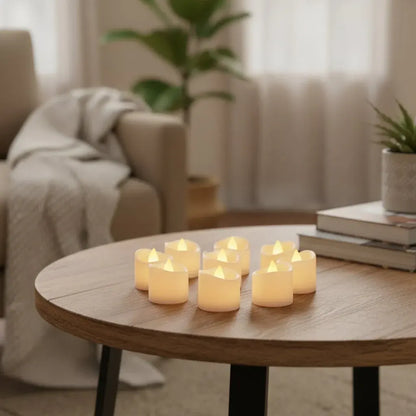 Flameless LED Tea Light Candles for Halloween Decor