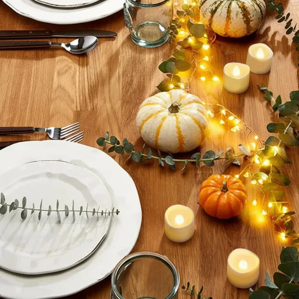 Flameless LED Tea Light Candles for Halloween Decor