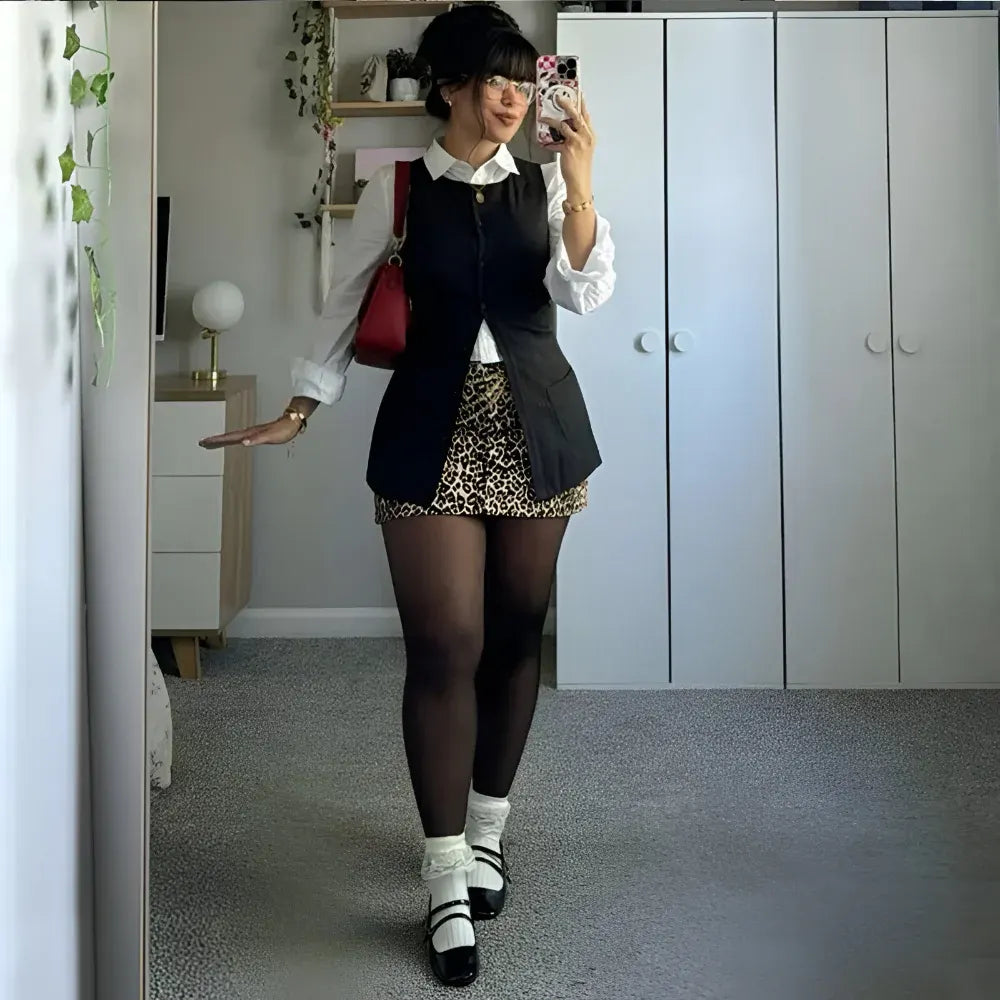 Fleece-Lined Winter Leggings with Sheer Thermal Look