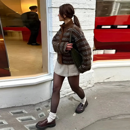Fleece-Lined Winter Leggings with Sheer Thermal Look