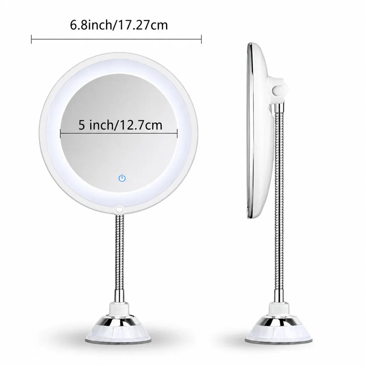 Flexible Arm LED Magnifying Bathroom Mirror
