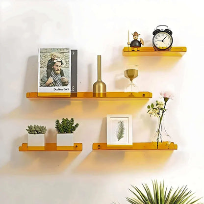 Floating Acrylic Minimalist Wall-Mounted Display Storage Shelf