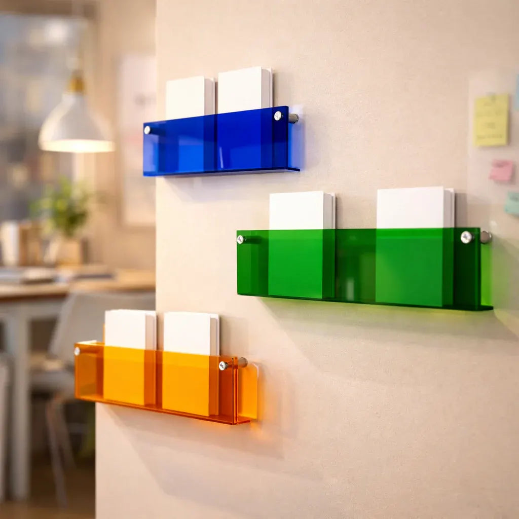 Floating Acrylic Wall-Mounted Magazine Storage Shelf & Display Organizer