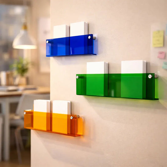 Floating Acrylic Wall-Mounted Magazine Storage Shelf & Display Organizer