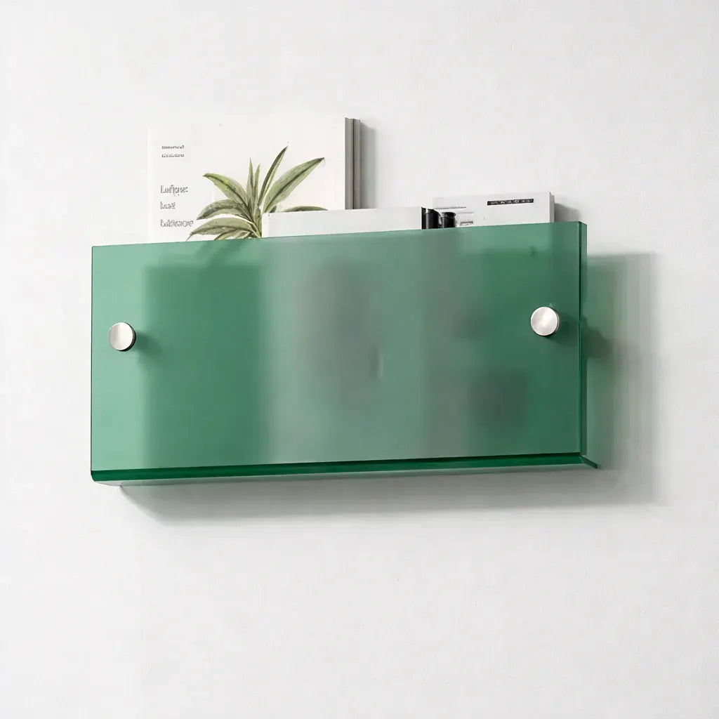 Floating Acrylic Wall-Mounted Magazine Storage Shelf & Display Organizer