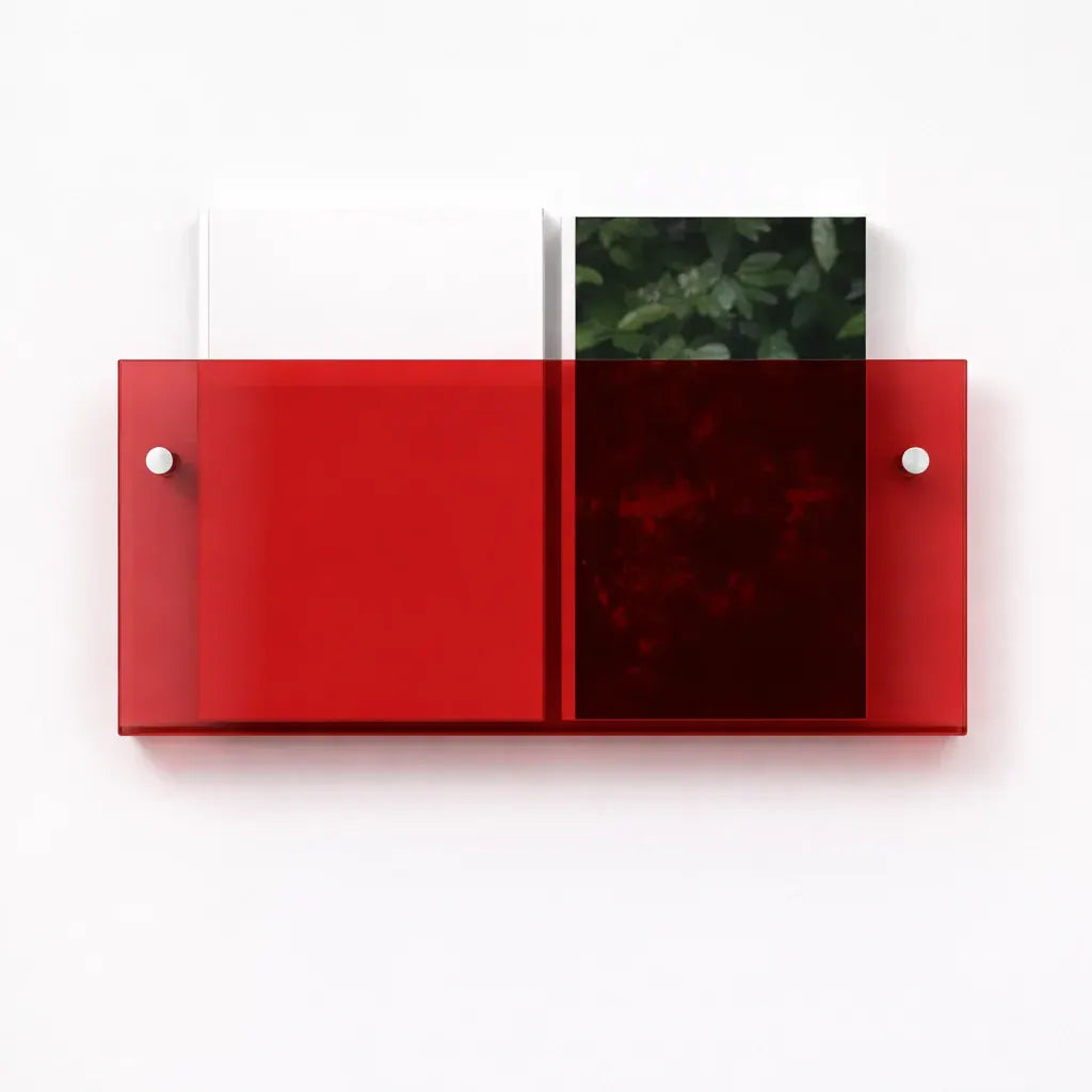 Floating Acrylic Wall-Mounted Magazine Storage Shelf & Display Organizer