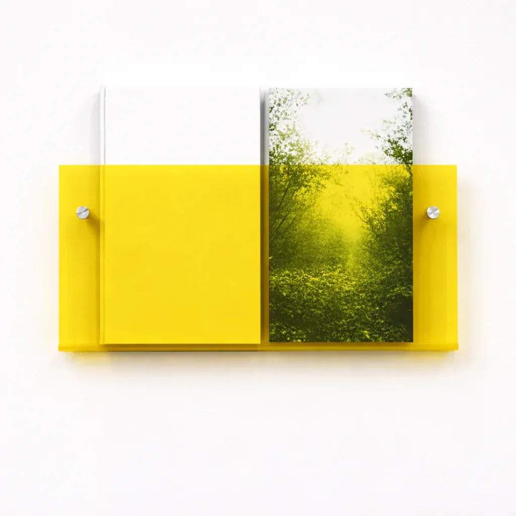 Floating Acrylic Wall-Mounted Magazine Storage Shelf & Display Organizer