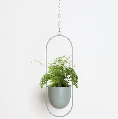 FloraFrame Hanging Planter | Sleek Modern Iron Design for Plants