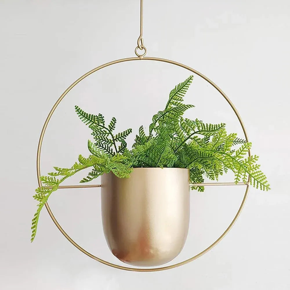 FloraFrame Hanging Planter | Sleek Modern Iron Design for Plants