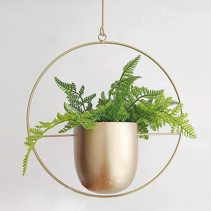 FloraFrame Hanging Planter | Sleek Modern Iron Design for Plants