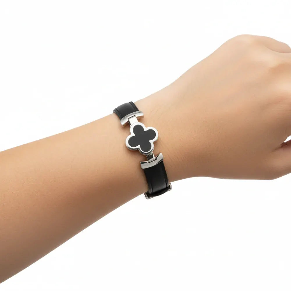 Floral Leather Adjustable Replacement Strap for Smartwatches