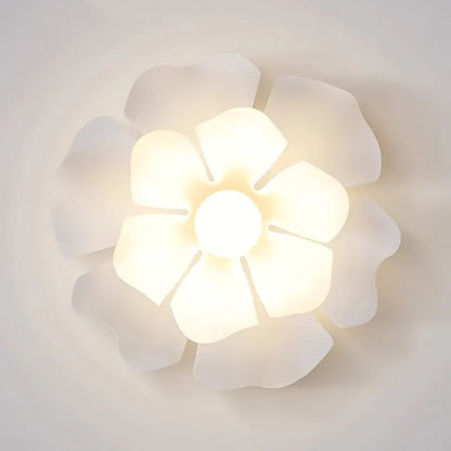 Floral Petal Semi Flush Mount Ceiling Light Fixture - Modern Flower Design
