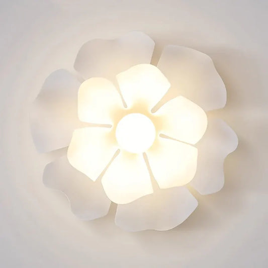 Floral Petal Semi Flush Mount Ceiling Light Fixture - Modern Flower Design