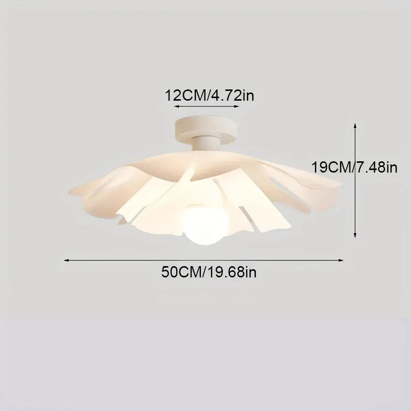 Floral Petal Semi Flush Mount Ceiling Light Fixture - Modern Flower Design
