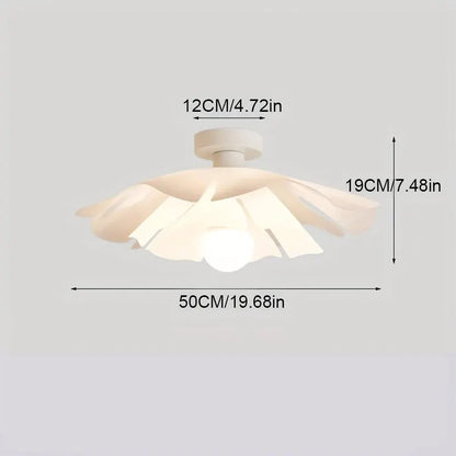 Floral Petal Semi Flush Mount Ceiling Light Fixture - Modern Flower Design