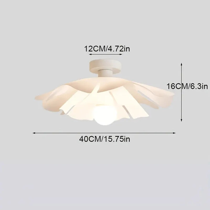 Floral Petal Semi Flush Mount Ceiling Light Fixture - Modern Flower Design