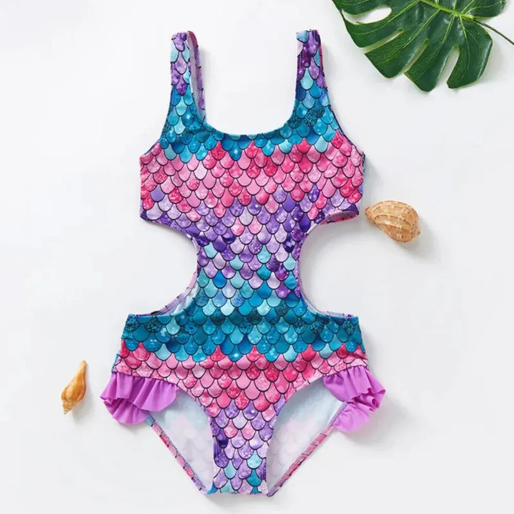 Floral Ruffle Bikini Swimsuit Set for Women and Kids