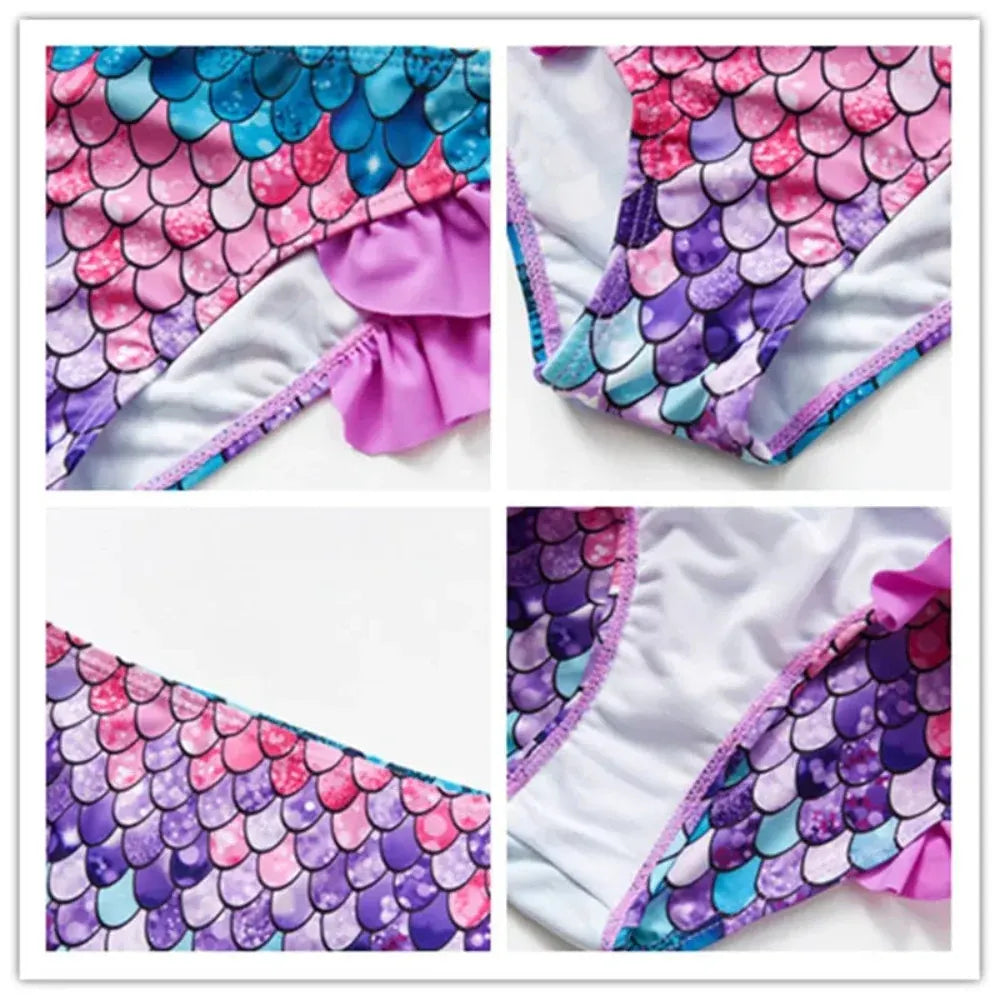 Floral Ruffle Bikini Swimsuit Set for Women and Kids