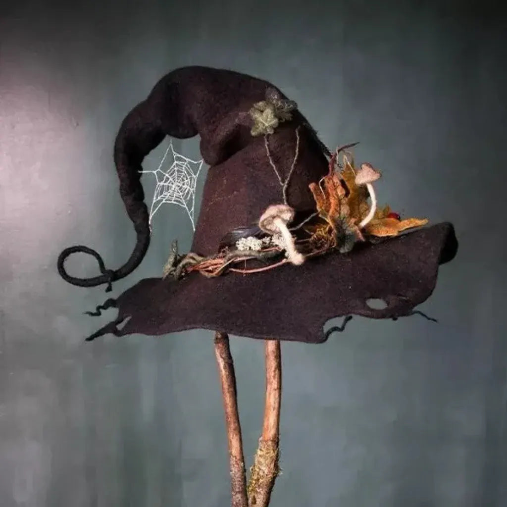 Floral Witch Hat for Halloween Costume