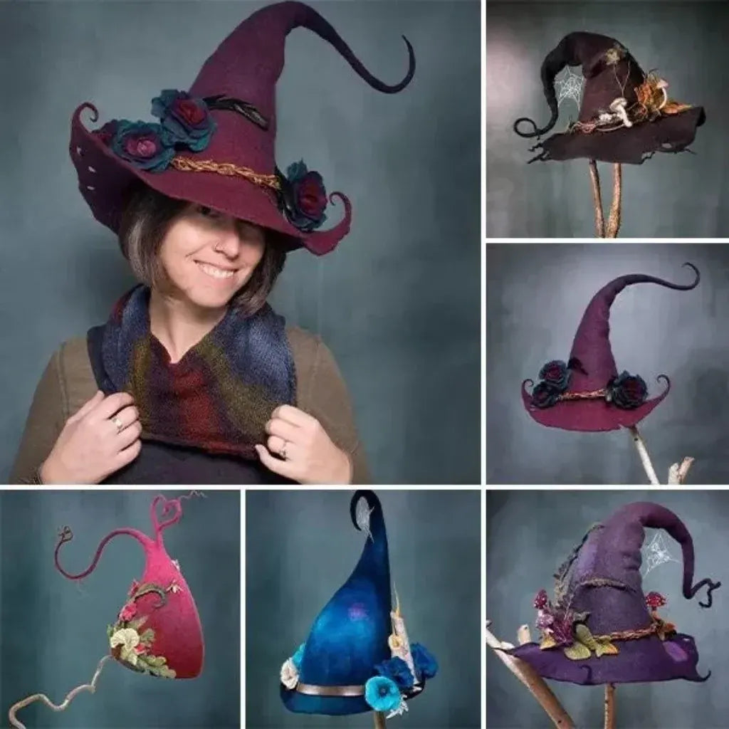 Floral Witch Hat for Halloween Costume